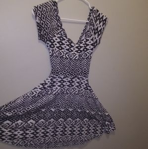 Ultra Flirt Short Sleeve Open Back Dress